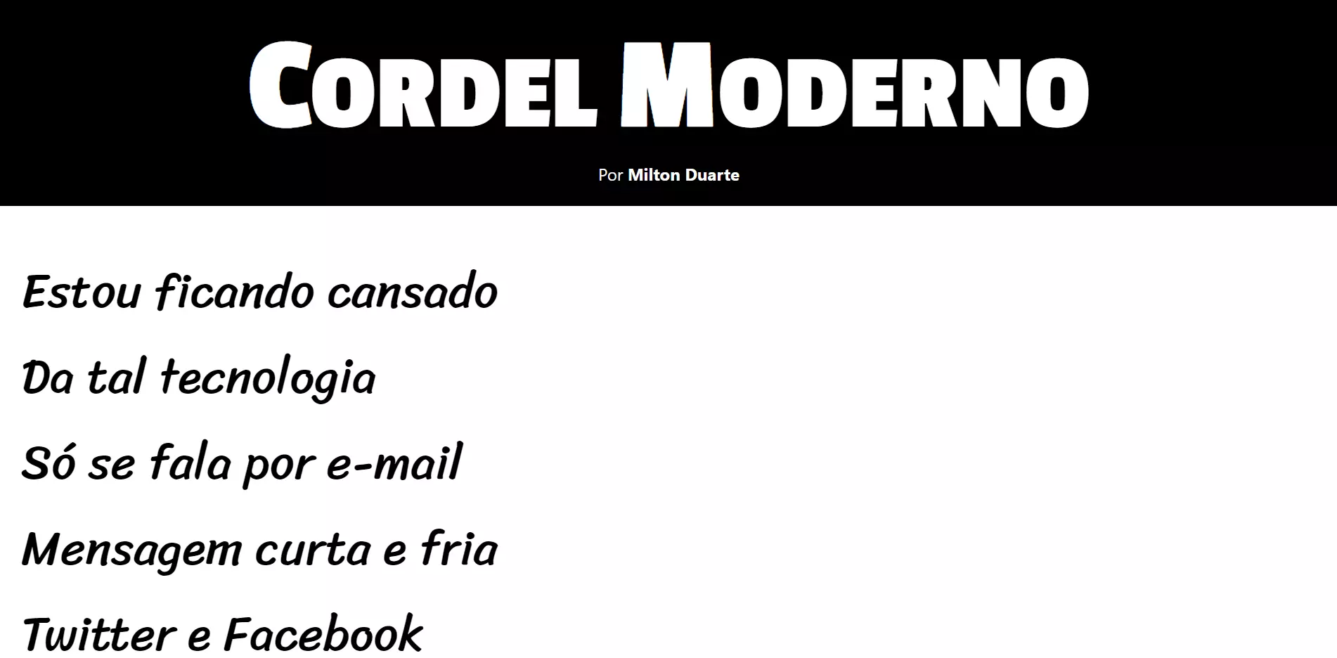 Cordel moderno